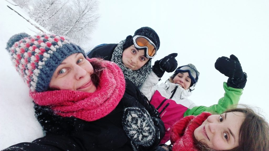 Happy in the snow