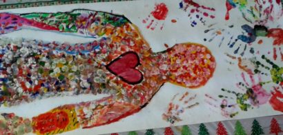 Painting of a man with a heart
