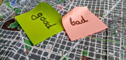 Sticky notes with choices