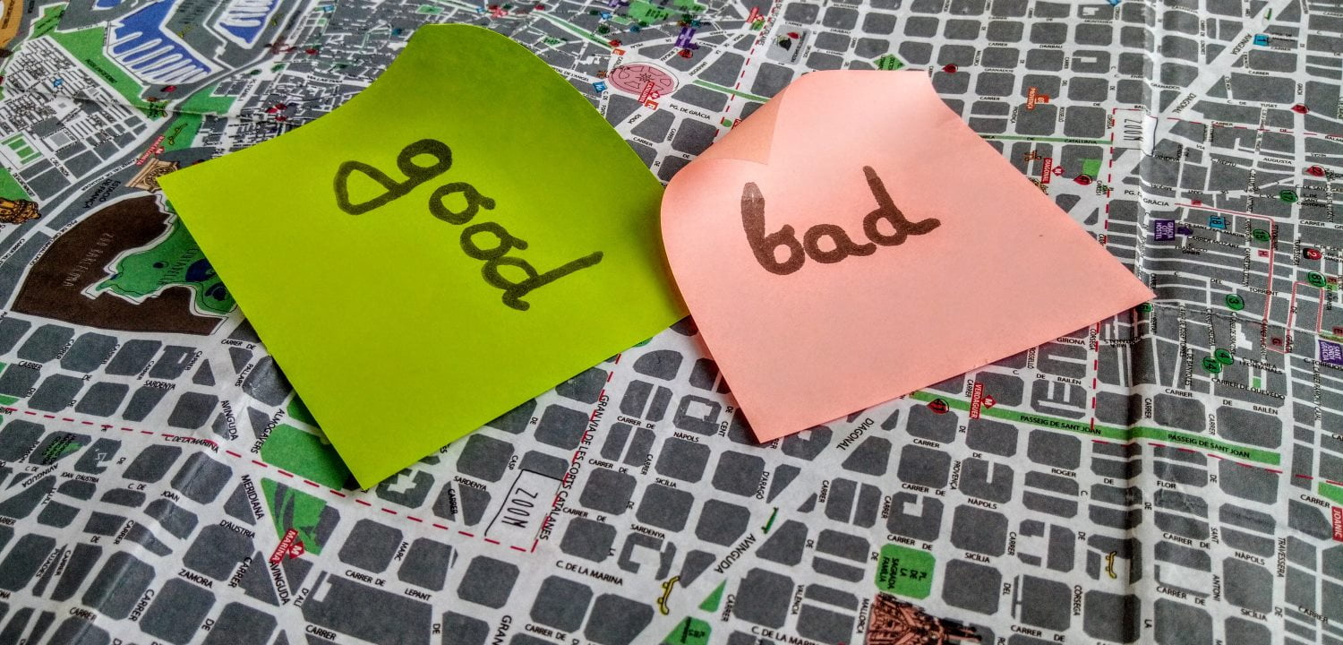 Sticky notes with choices