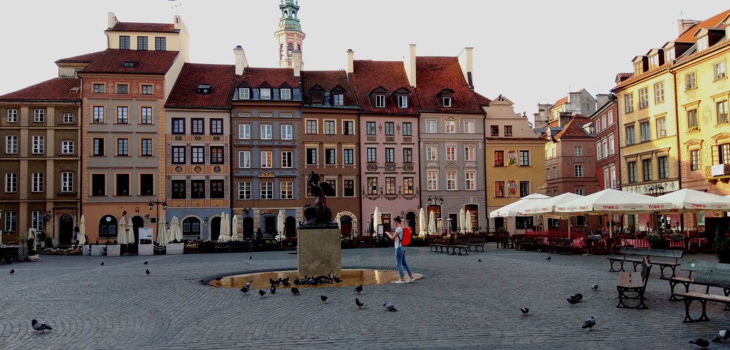 Square in Warsaw Old Town