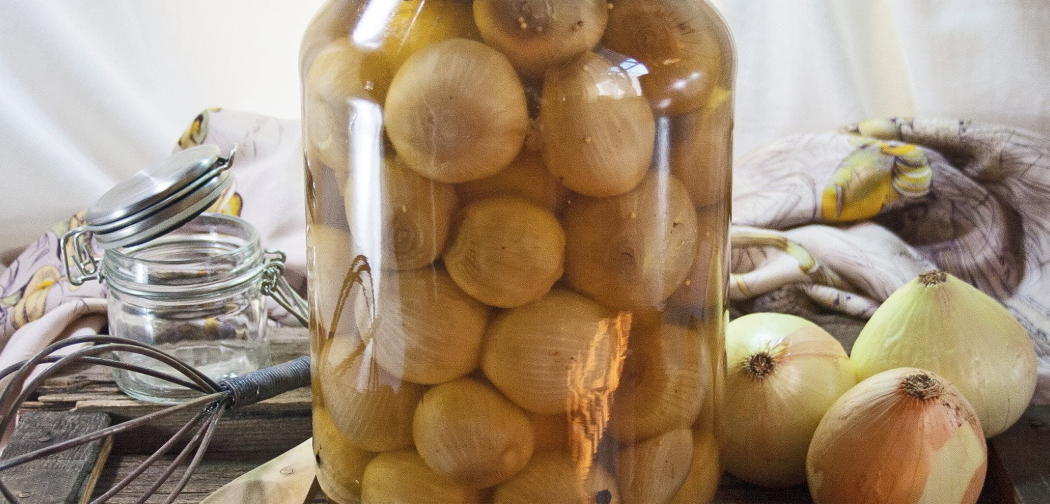 Jar of pickled onions