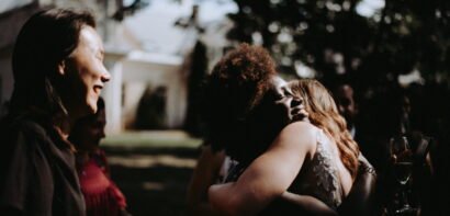Friends hugging