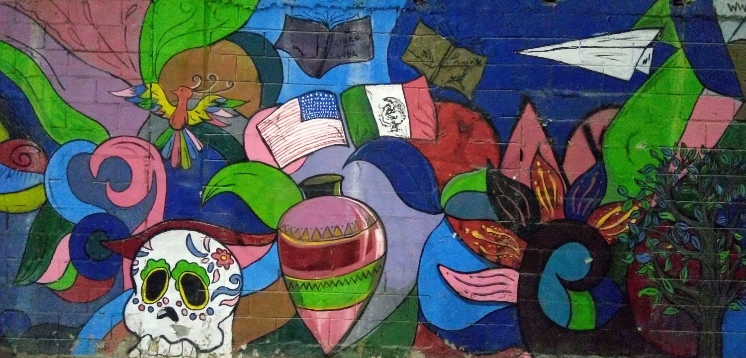 Painted wall in Tijuana