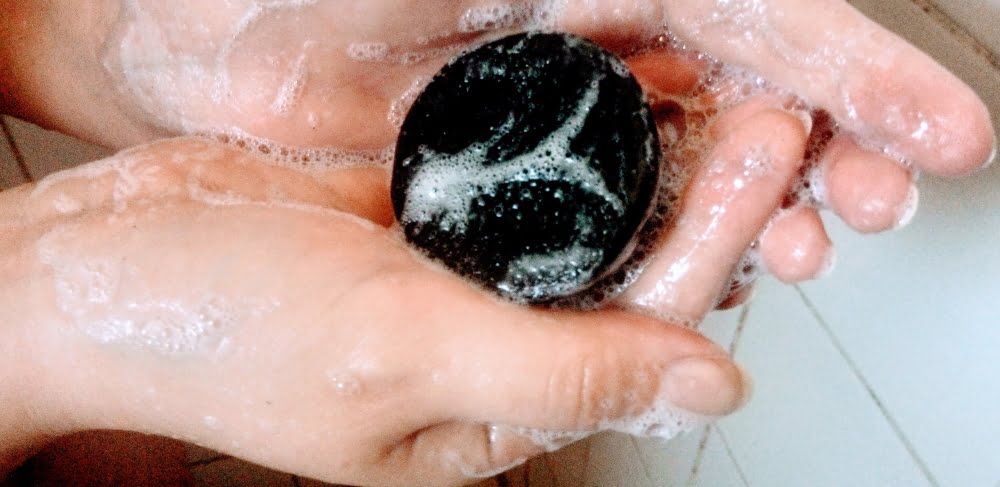 Charcoal solid soap