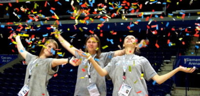 Volunteering at a sports event