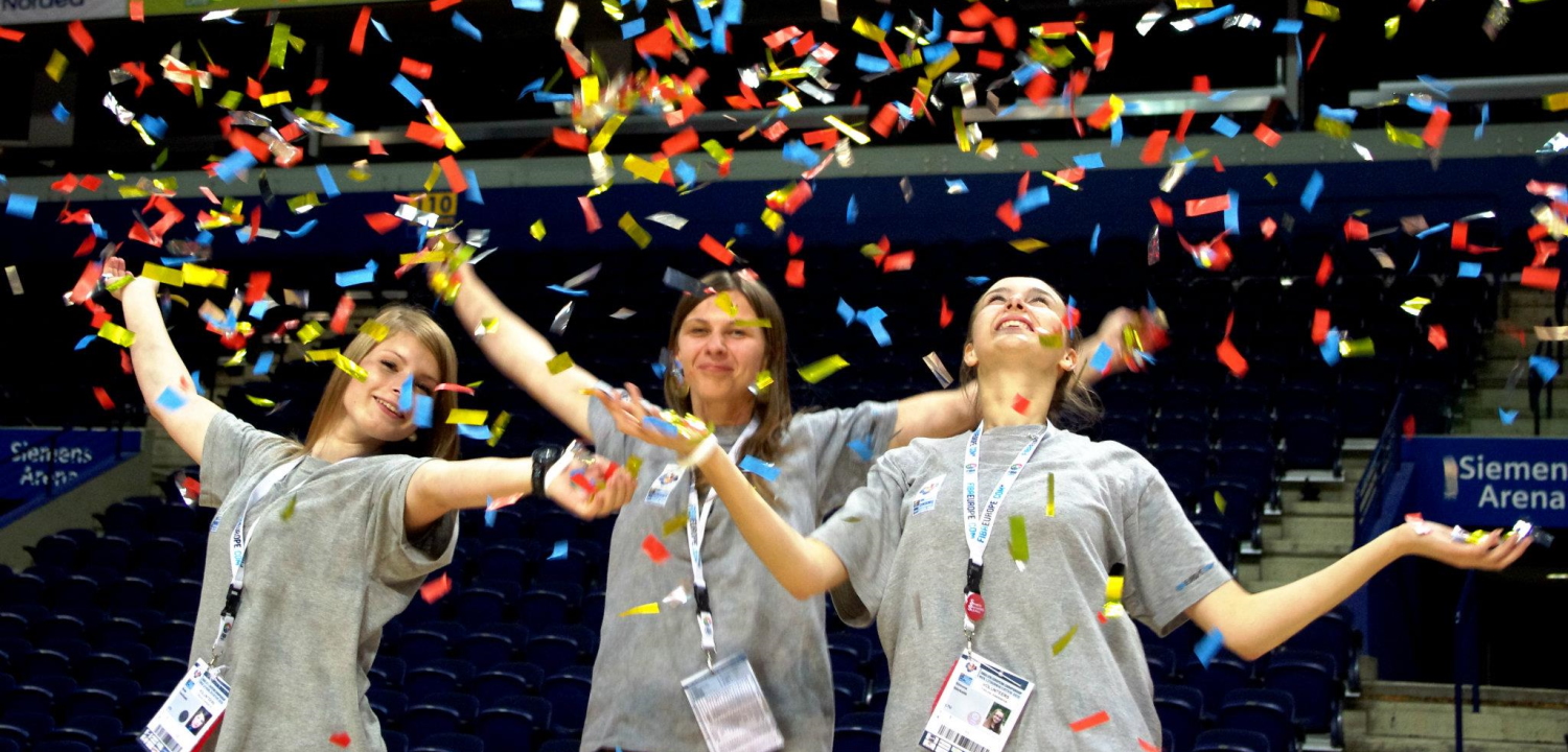 Volunteering at a sports event