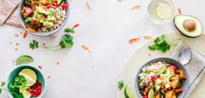Colourful healthy food