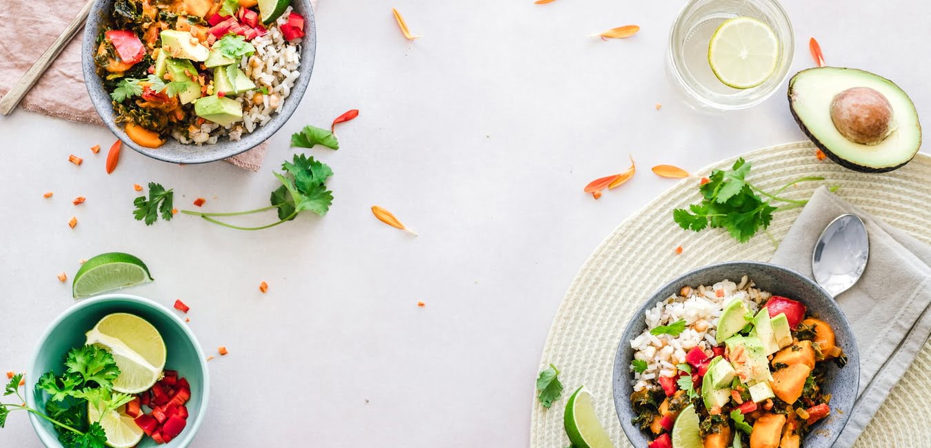 Colourful healthy food