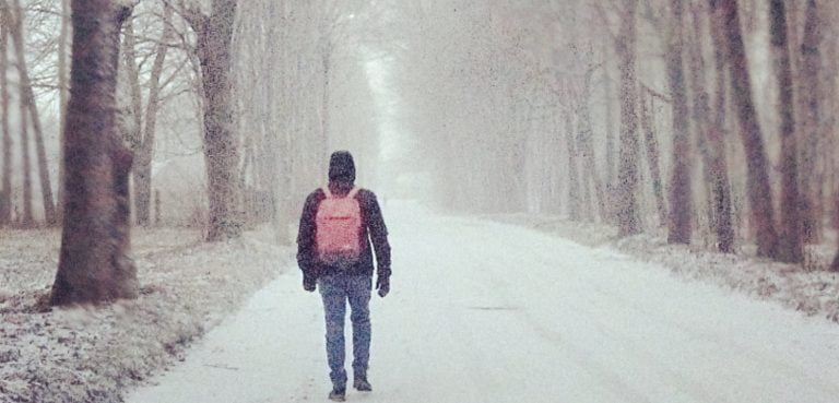 Walking in the snow