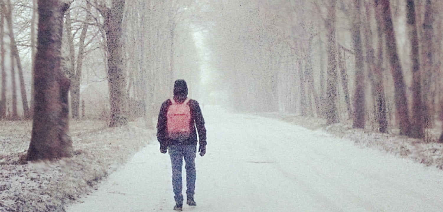 Walking in the snow